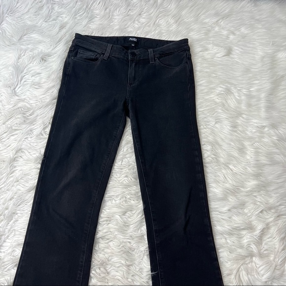 NOT FOR SALE -- SOLD • PAIGE • Lou Lou Flare Leg Jeans Black Fog - Picture 4 of 11
